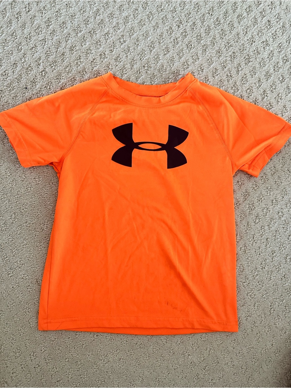 Under Armour Boys HeatGear Short Sleeve Athletic Shirt | Size 6 | Orange